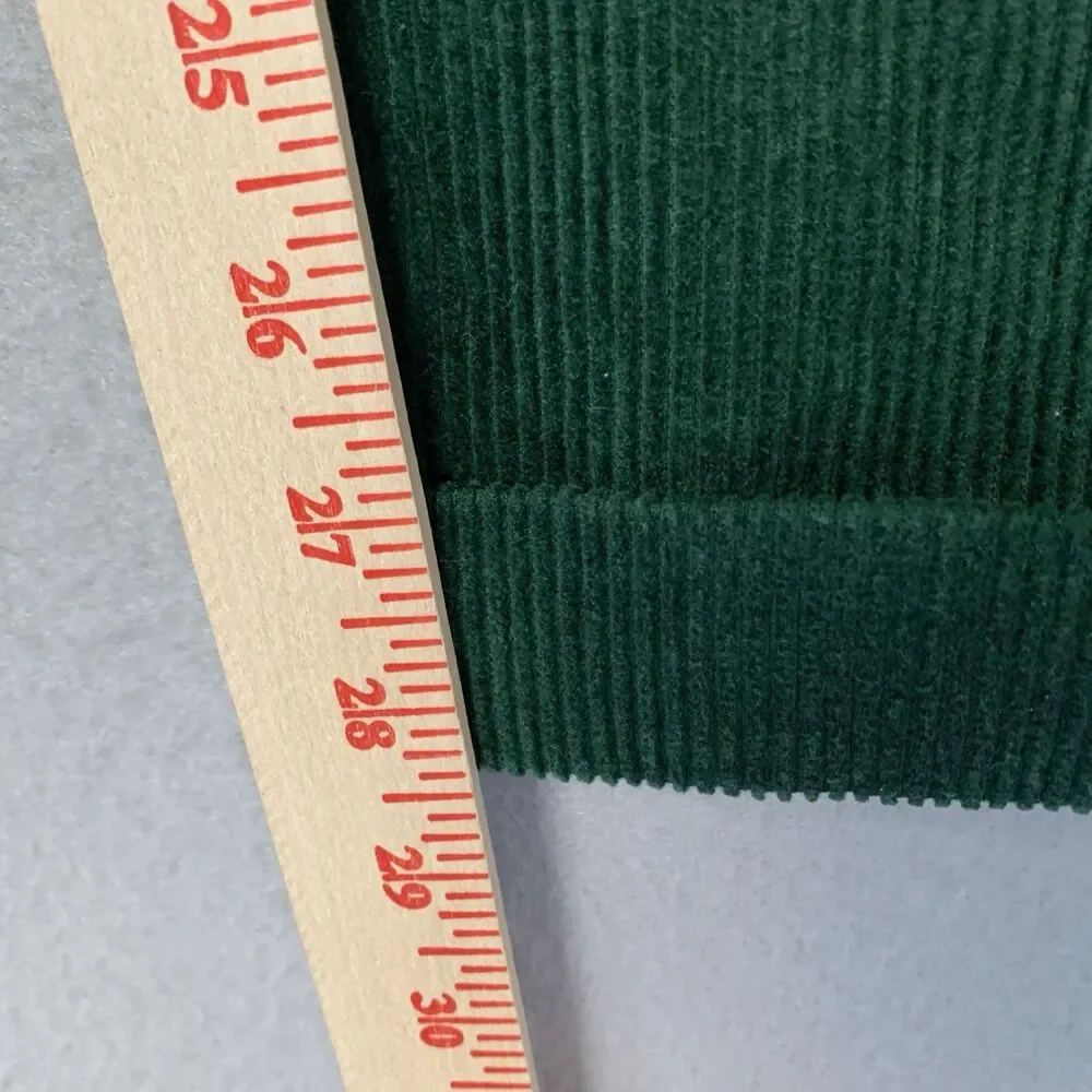 J Crew Oarsman Corduroy Pants Mens 36x29 Green Pleated Rolled Cuff Vintage